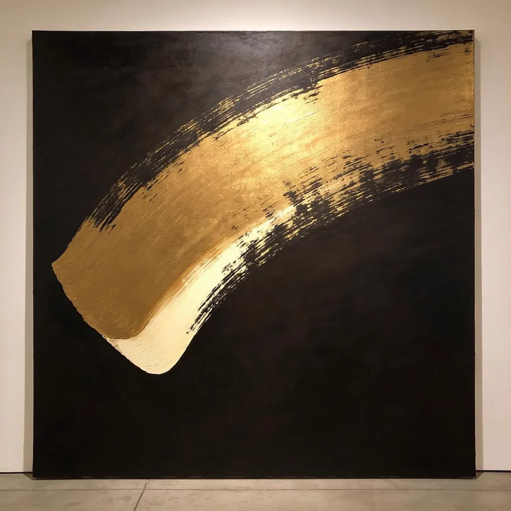 Gold gesture on umber